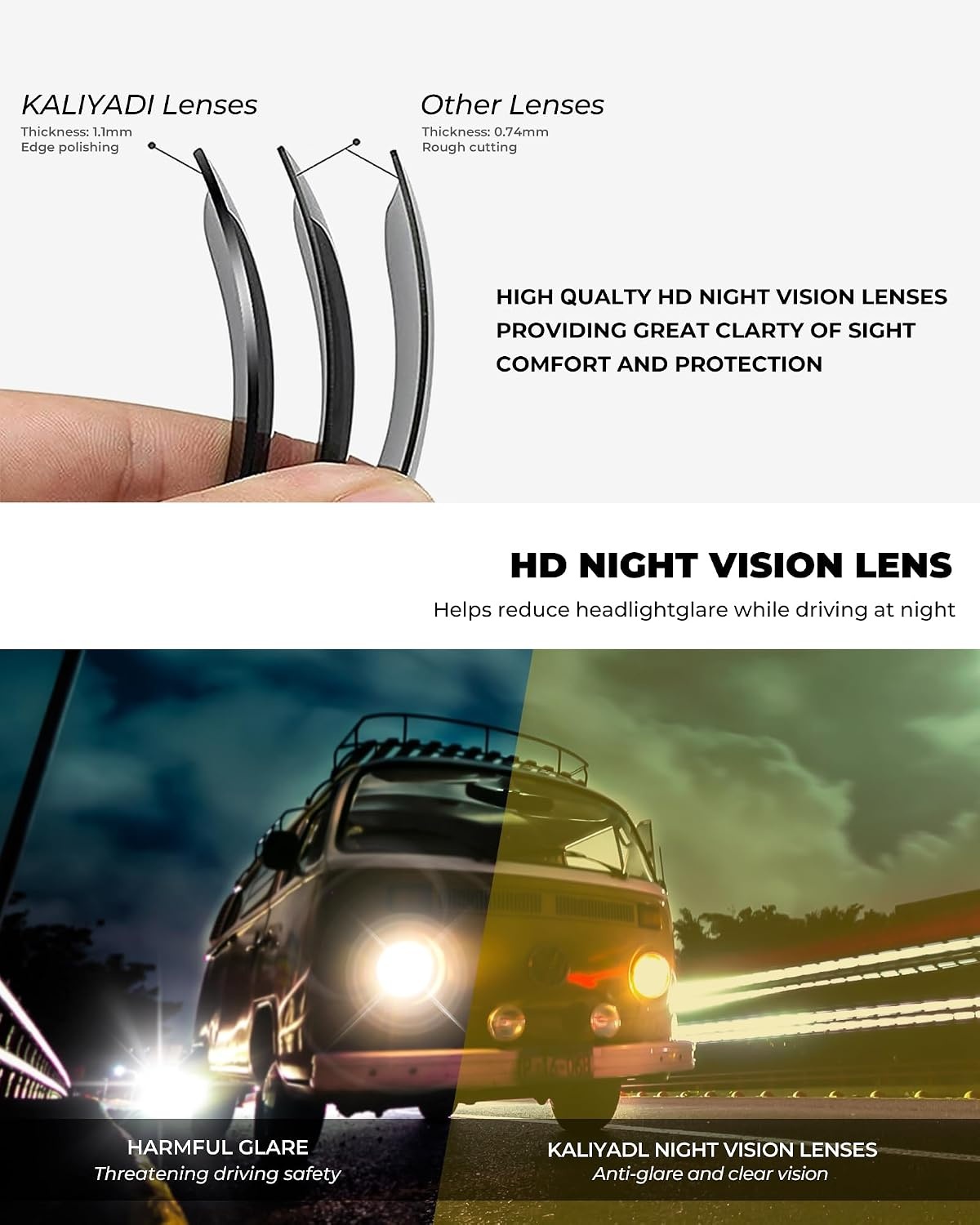 image:imageKALIYADI Sports Polarized Sunglasses Men UV400 Protection for Fishing Driving CyclingBlackYellowYellow