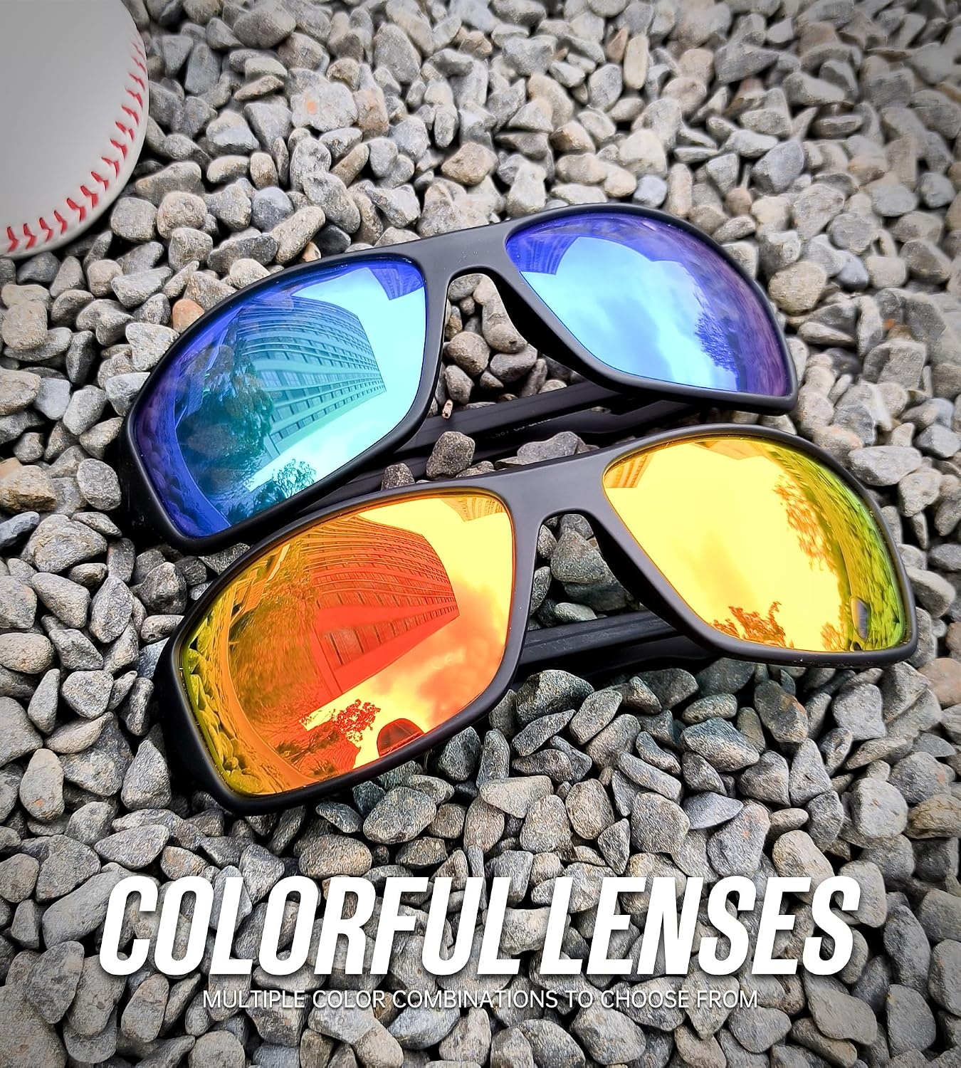image:imageKALIYADI SunglassesMen Polarized Sports Sunglasses Mens Sunglasses Polarized UV Protection Driving Running Cycling OutdoorC03dark Blue