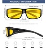 KALIYADI Night-Vision-Glasses Fit-Over-Glasses Wrap-Around Glasses: Anti Glare Night Driving Glasses for men women HD Lens(Glossy Black/Night Vision + Transparent Purple/Night Vision + Transparent Blue/Night Vision)
