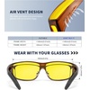 KALIYADI Night-Vision-Glasses Fit-Over-Glasses Wrap-Around Glasses: Anti Glare Night Driving Glasses for men women HD Lens(Transparent Grey/Night Vision + Glossy Black/Night Vision + Transparent Brown/Night Vision)