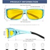 KALIYADI Night-Vision-Glasses Fit-Over-Glasses Wrap-Around Glasses: Anti Glare Night Driving Glasses for men women HD Lens(Transparent Grey/Night Vision + Matte Black/Night Vision + Transparent Blue/Night Vision)