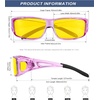 KALIYADI Night-Vision-Glasses Fit-Over-Glasses Wrap-Around Glasses: Anti Glare Night Driving Glasses for men women HD Lens(Transparent Grey/Night Vision + Matte Black/Night Vision + Transparent Purple/Night Vision)