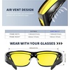KALIYADI Night-Vision-Glasses Fit-Over-Glasses Wrap-Around Glasses: Anti Glare Night Driving Glasses for men women HD Lens(Transparent Grey/Night Vision + Matte Black/Night Vision + Transparent Blue/Night Vision)