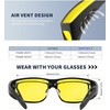 KALIYADI Night-Vision-Glasses Fit-Over-Glasses Wrap-Around Glasses: Anti Glare Night Driving Glasses for men women HD Lens(Z02-matte Black/Night Vision)