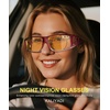 KALIYADI Night-Vision-Glasses Fit-Over-Glasses Wrap-Around Glasses: Anti Glare Night Driving Glasses for men women HD Lens(Z04-wine Red Gradient/Night Vision)
