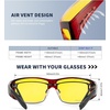 KALIYADI Night-Vision-Glasses Fit-Over-Glasses Wrap-Around Glasses: Anti Glare Night Driving Glasses for men women HD Lens(Z04-wine Red Gradient/Night Vision)