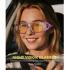 KALIYADI Night-Vision-Glasses Fit-Over-Glasses Wrap-Around Glasses: Anti Glare Night Driving Glasses for men women HD Lens(Z05-transparent Purple/Night Vision)