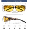 KALIYADI Night-Vision-Glasses Fit-Over-Glasses Wrap-Around Glasses: Anti Glare Night Driving Glasses for men women HD Lens(Z08-matte Tortoise/Night Vision)