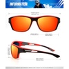 KALIYADI Polarized Sunglasses for Men, Sports Sun Glasses for Driving Cycling Fishing with UV protection(D01 Black/Blue/Dark Blue/Red)