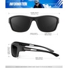 KALIYADI Polarized Sunglasses for Men, Sports Sun Glasses for Driving Cycling Fishing with UV protection(D09 Black/Blue/Night Vision/Night Vision)
