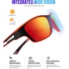KALIYADI Polarized Sunglasses for Men, Sports Sun Glasses for Driving Cycling Fishing with UV protection(Ice Blue/Green/Red)