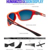 KALIYADI Polarized Sunglasses for Men, Sports Sun Glasses for Driving Cycling Fishing with UV protection(Ice Blue/Green/Red)