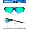 KALIYADI Sports Sunglasses for Men, Polarized Sun Glasses for Men Women Youth Baseball Softball with UV Protection((3 Packs) Black/Purplish Red/Blue Green)