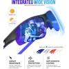 KALIYADI Sports Sunglasses for Men, Polarized Sun Glasses for Men Women Youth Baseball Softball with UV Protection((3 Packs) Black/White & Dark Blue/White & Rainbow)