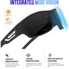 KALIYADI Sunglasses-Men Polarized Sports Sun-glasses: Mens Sunglasses Polarized UV Protection Driving Running Cycling Outdoor(A02-black/Ice Blue/Red)