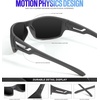 KALIYADI Sunglasses-Men Polarized Sports Sun-glasses: Mens Sunglasses Polarized UV Protection Driving Running Cycling Outdoor(A03-black/Dark Blue/Red)