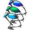 image:imageKALIYADI Sports Polarized Sunglasses Men UV400 Protection for Fishing Driving CyclingGreenBlueBlue