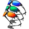image:imageKALIYADI Sports Polarized Sunglasses Men UV400 Protection for Fishing Driving CyclingGreenBlueRed