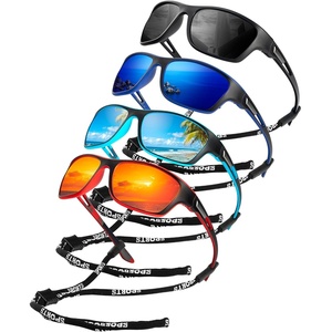 KALIYADI Polarized Sunglasses for Men, Sports Sun Glasses for Driving Cycling Fishing with UV protection(D01 Black/Blue/Dark Blue/Red)