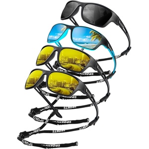 KALIYADI Polarized Sunglasses for Men, Sports Sun Glasses for Driving Cycling Fishing with UV protection(D09 Black/Blue/Night Vision/Night Vision)